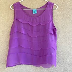 HIP purple blouse sheer